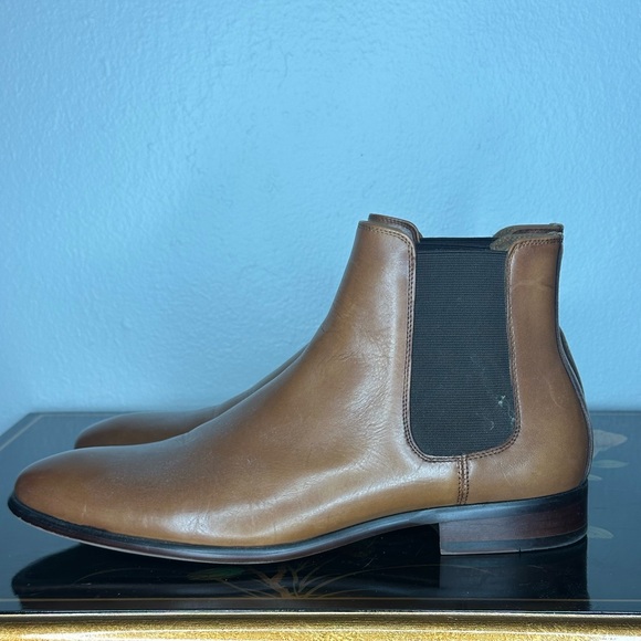 Aldo Tan Leather Chelsea Boots - Picture 2 of 4
